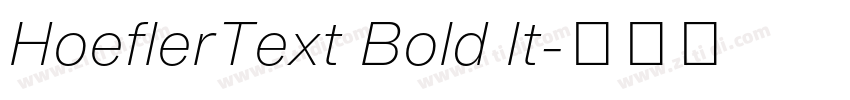 HoeflerText Bold It字体转换